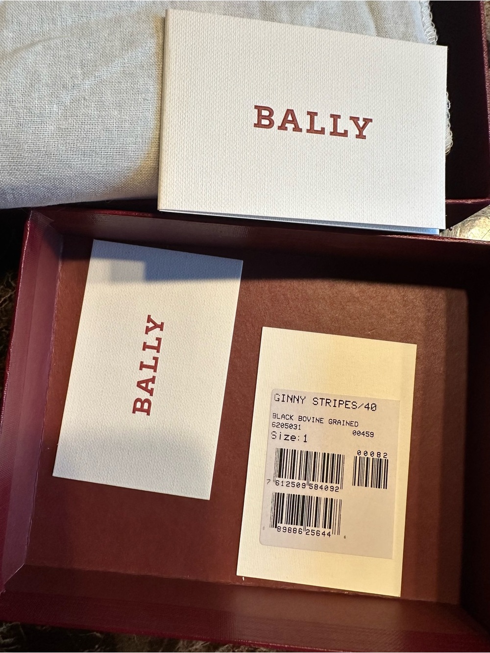 Bally Black Leather wallet with Red and White Stripe - Picture 5 of 13